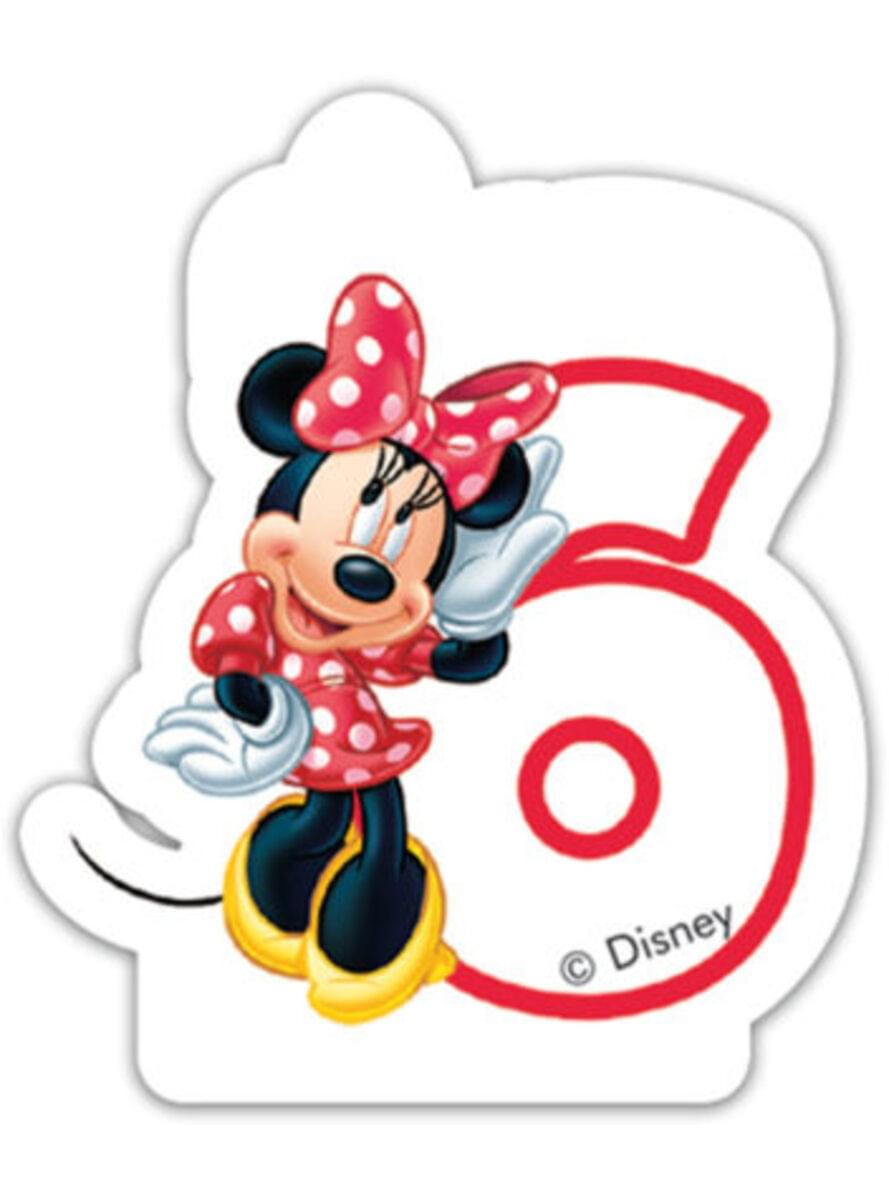Bougie Numéro 6 Disney Minnie Mouse