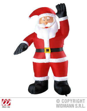 Babbo Natale gonfiabile che saluta con luce (244 cm)