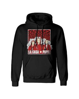 La Casa de Papel svartur hoodie fyrir fullorðna