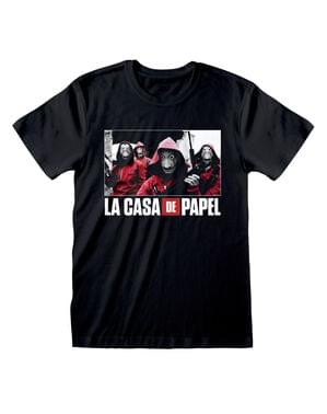 Tricou Casa de Papel Echipa negru adult