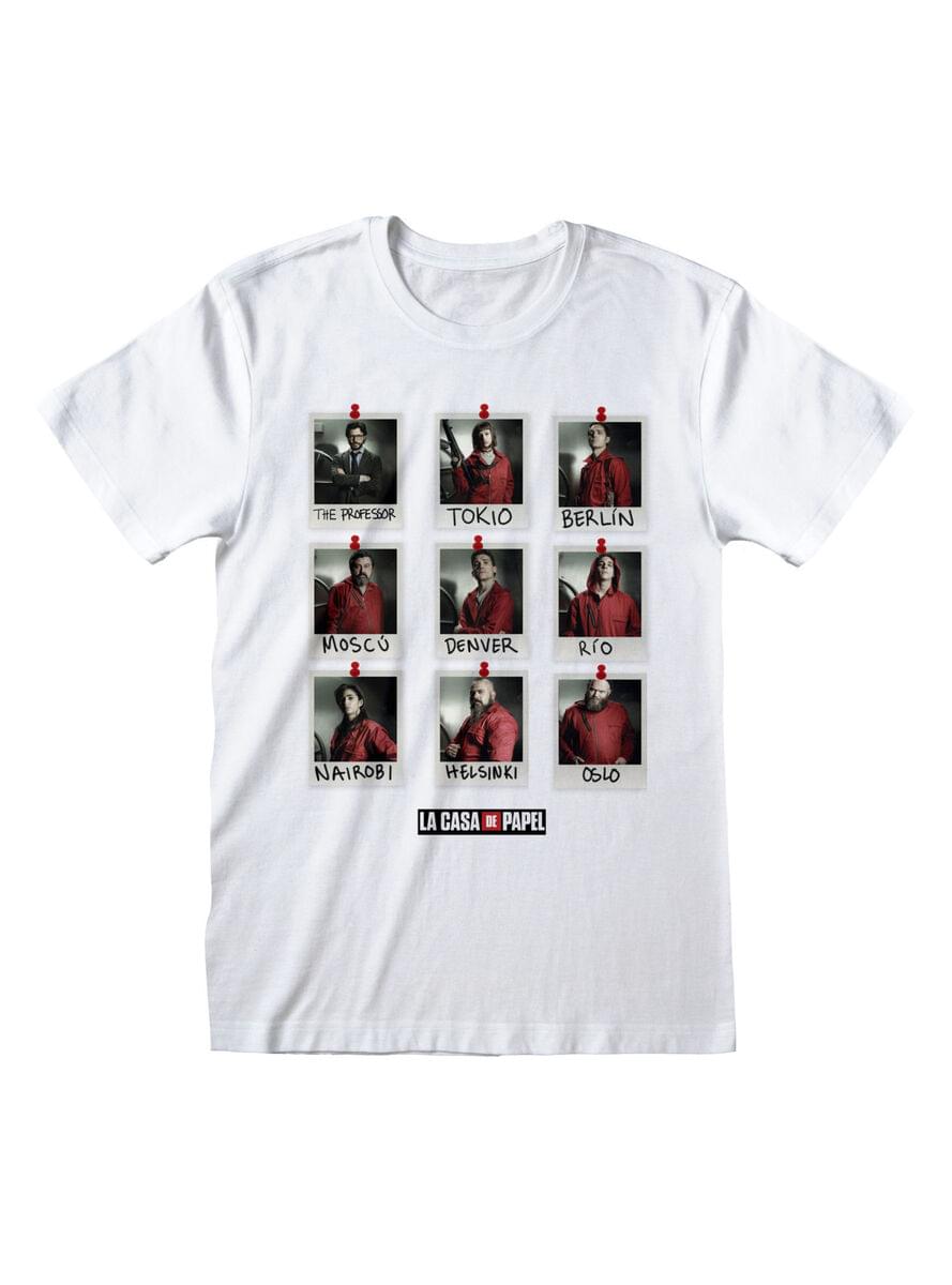 Money Heist T-Shirt för vuxen vit