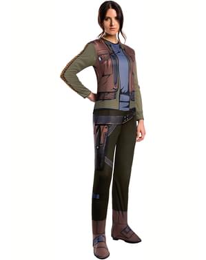 Star Wars Rogue One kostum Jyn Erso deluxe untuk wanita