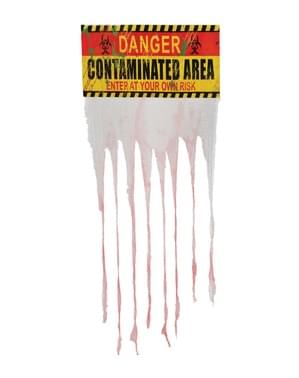 Panneau Danger Contamined Area avec rideau