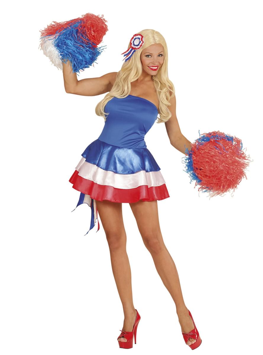 Fransk cheerleaderkostume til kvinder