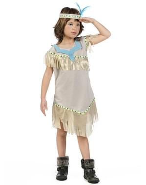 Costum de indiană auriu pentru fată