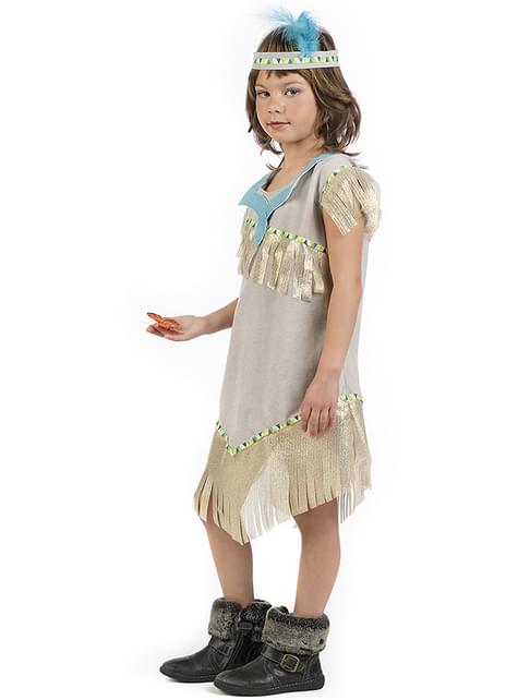 Costume da indiana dorato per bambina