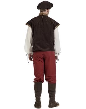 Maskeraddräkt medeltida servitör Diago vuxen