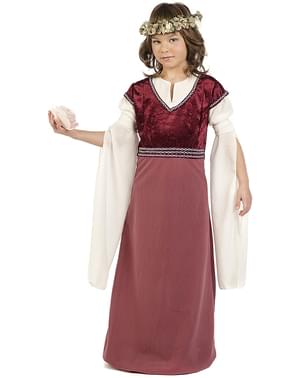 Costum de damă medievală Rosalba pentru fată