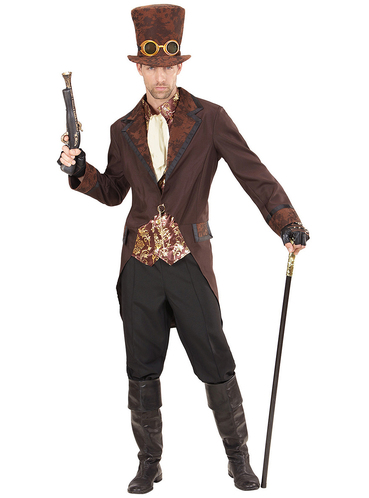 Men's brown elegant steampunk costume