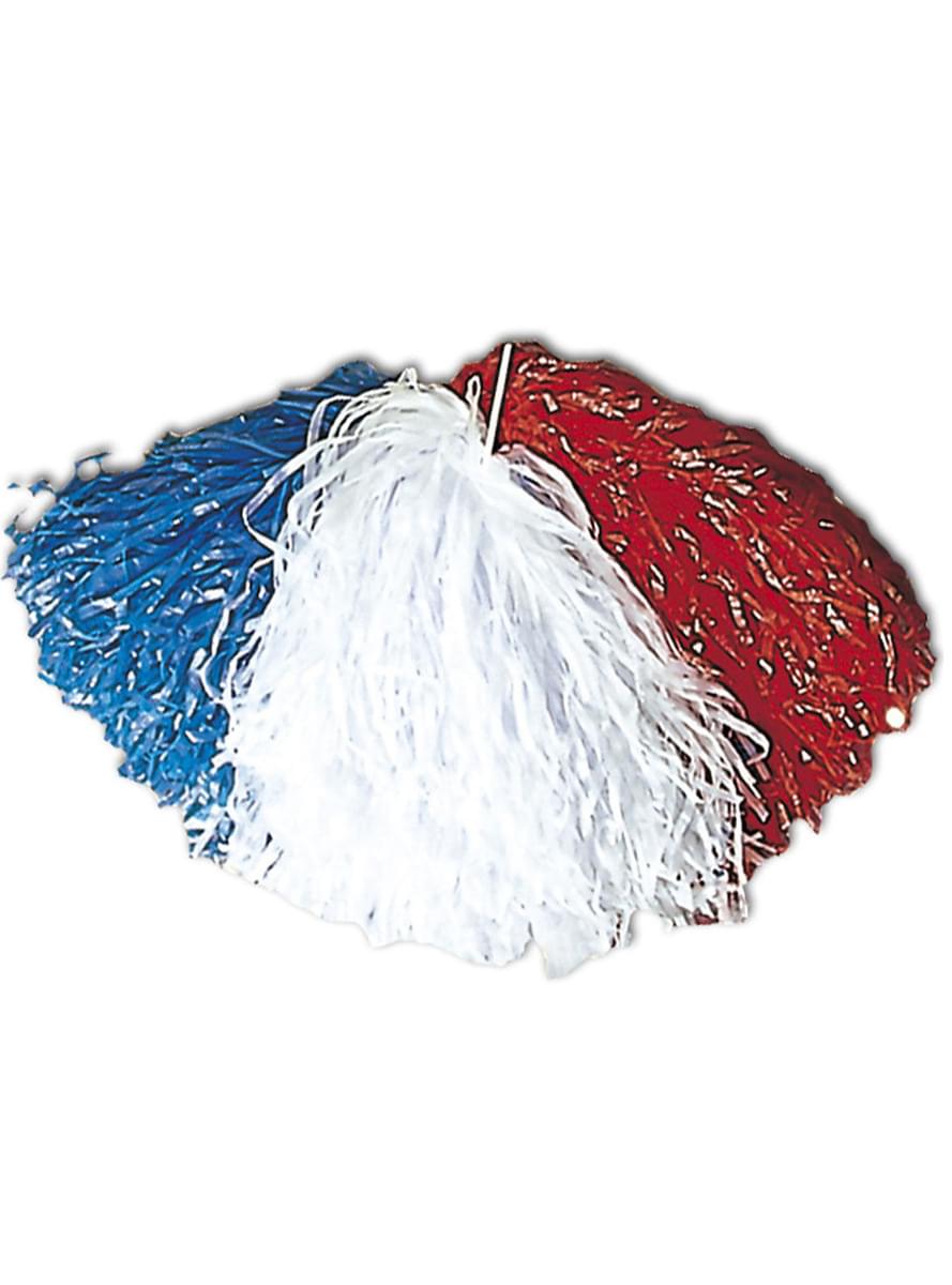 Blue, White and Red Pompom