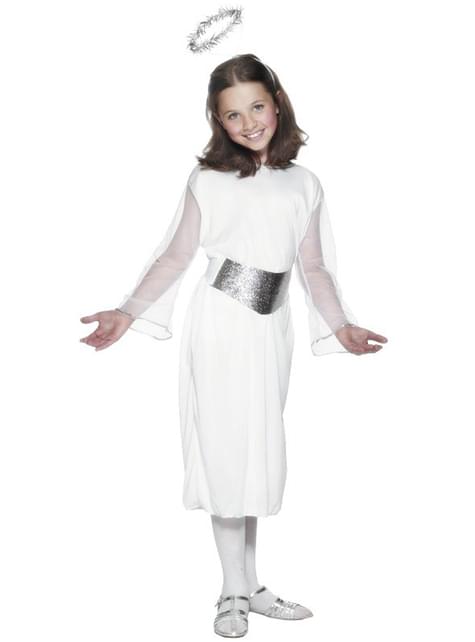 Costume da Angelo Vestito per Bambina L-(10/12 Anni) : : Altro