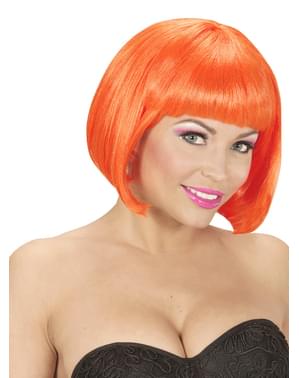 Perruque orange brillante femme