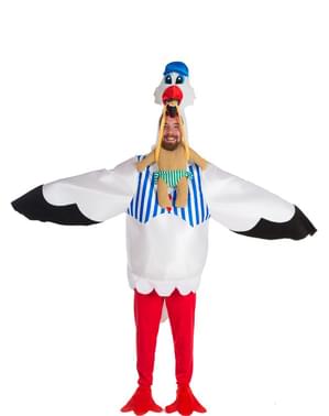 Stork costume for a man