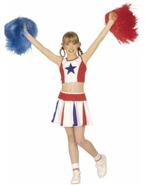 Amerikanische Cheerleader Kostüm für Mädchen