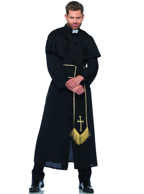 Mysterieuze priester Kostuum voor mannen