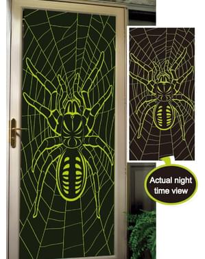 Décoration porte tarentule fluorescent