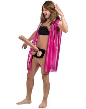 Costum de stripper păros cu surpriză pentru bărbat