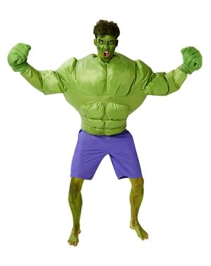 Puhallettava Hulk asu miehille - Marvel