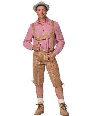 Beige lederhosen za moške