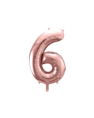 «6» Фольга куля з рожевого золота (86 см)