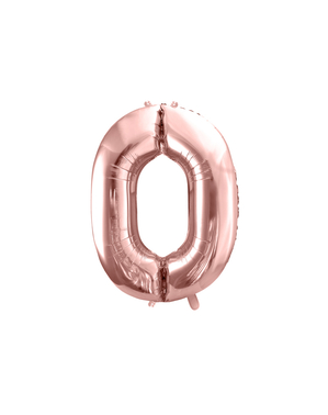 «0» Фольга куля з рожевого золота (86 см)