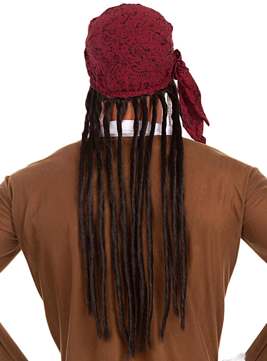 Pirate wig with scarf. Express delivery Funidelia