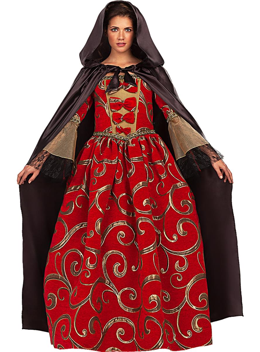 Halloween Umhang Mit Kapuze - Satin Cape Für Vampir & Hexe Kostüme