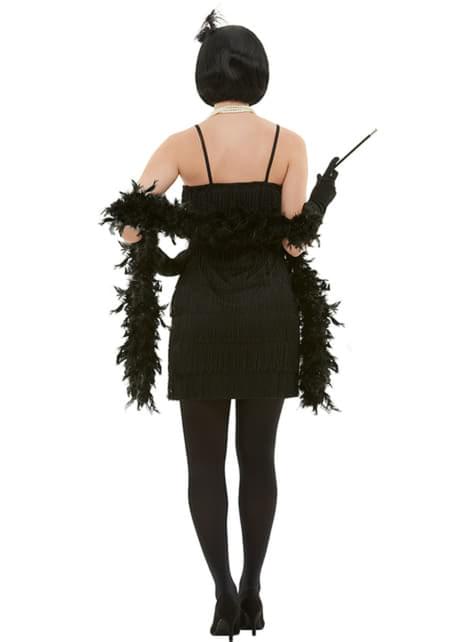 20 Tals Charleston Klänning Maskeraddräkt Plus Size. De 20 tals Charleston klänning svart