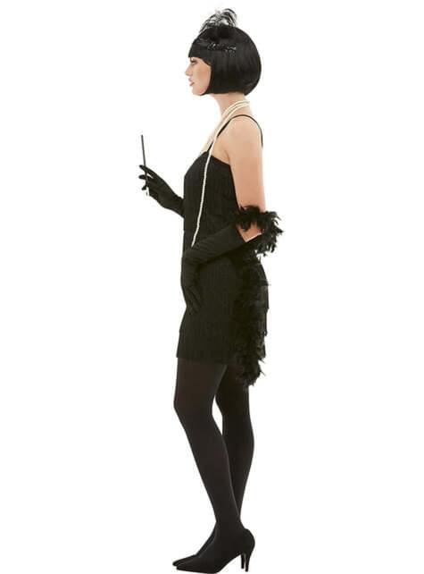 20 Tals Charleston Klänning Maskeraddräkt Plus Size. De 20 tals Charleston klänning svart
