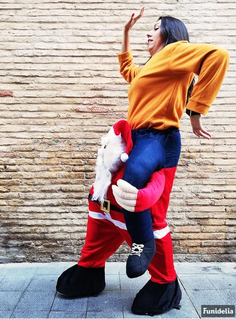 Disfraz a hombros de Papá Noel para adulto