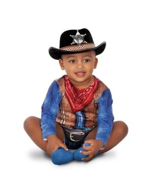Fato de cowboy valente para bebé