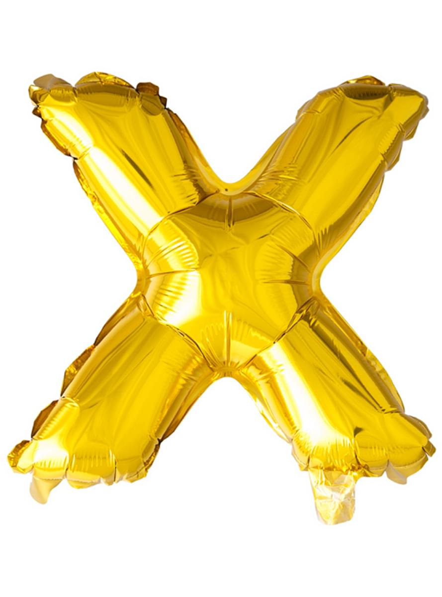 Globo foil letra X dorado (102 cm)