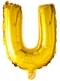 Palloncino lettera U dorato (102 cm)