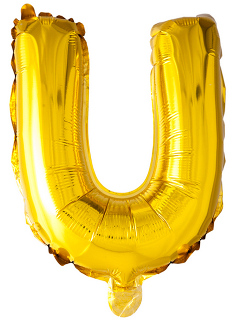 Gold Letter U Balloon (102 cm)