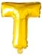 Ballon letter T goud (102 cm)