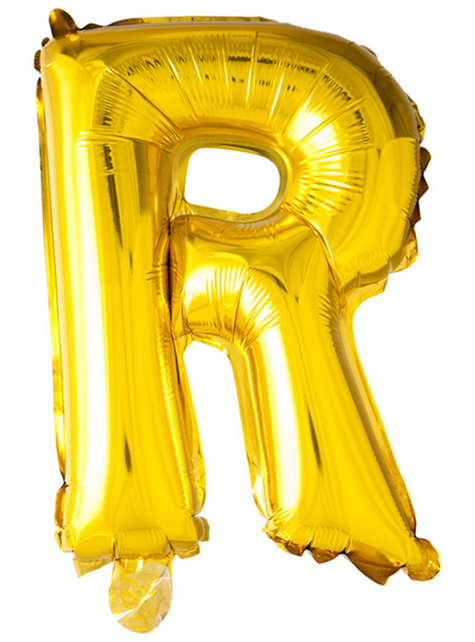 Gold Letter R Balloon (102 cm)