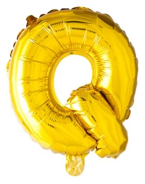 Balão letra Q dourada (102 cm)