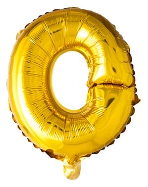 Balão letra O dourada (102 cm)