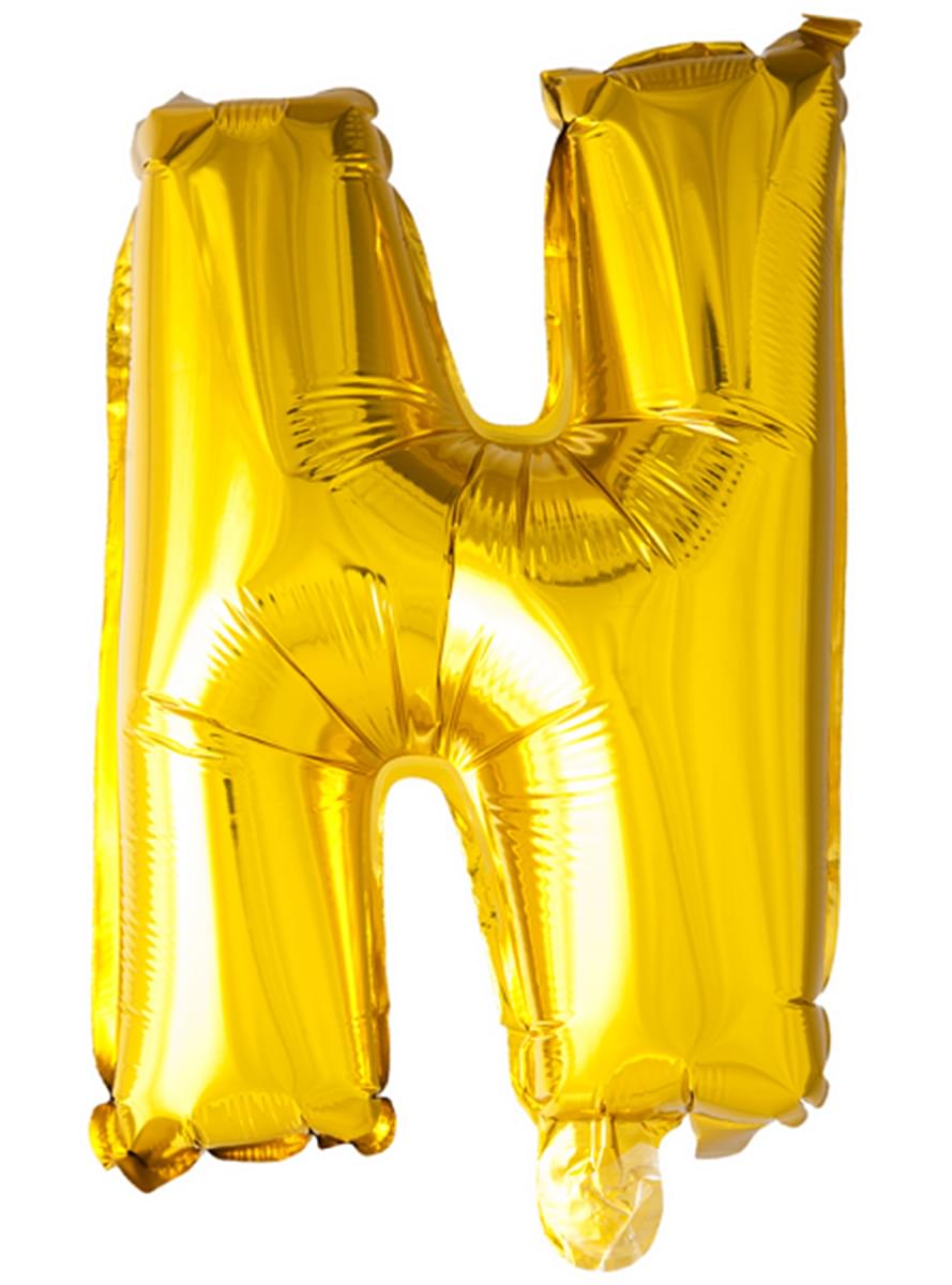 Zlatno folija balon slovo N (102 cm)