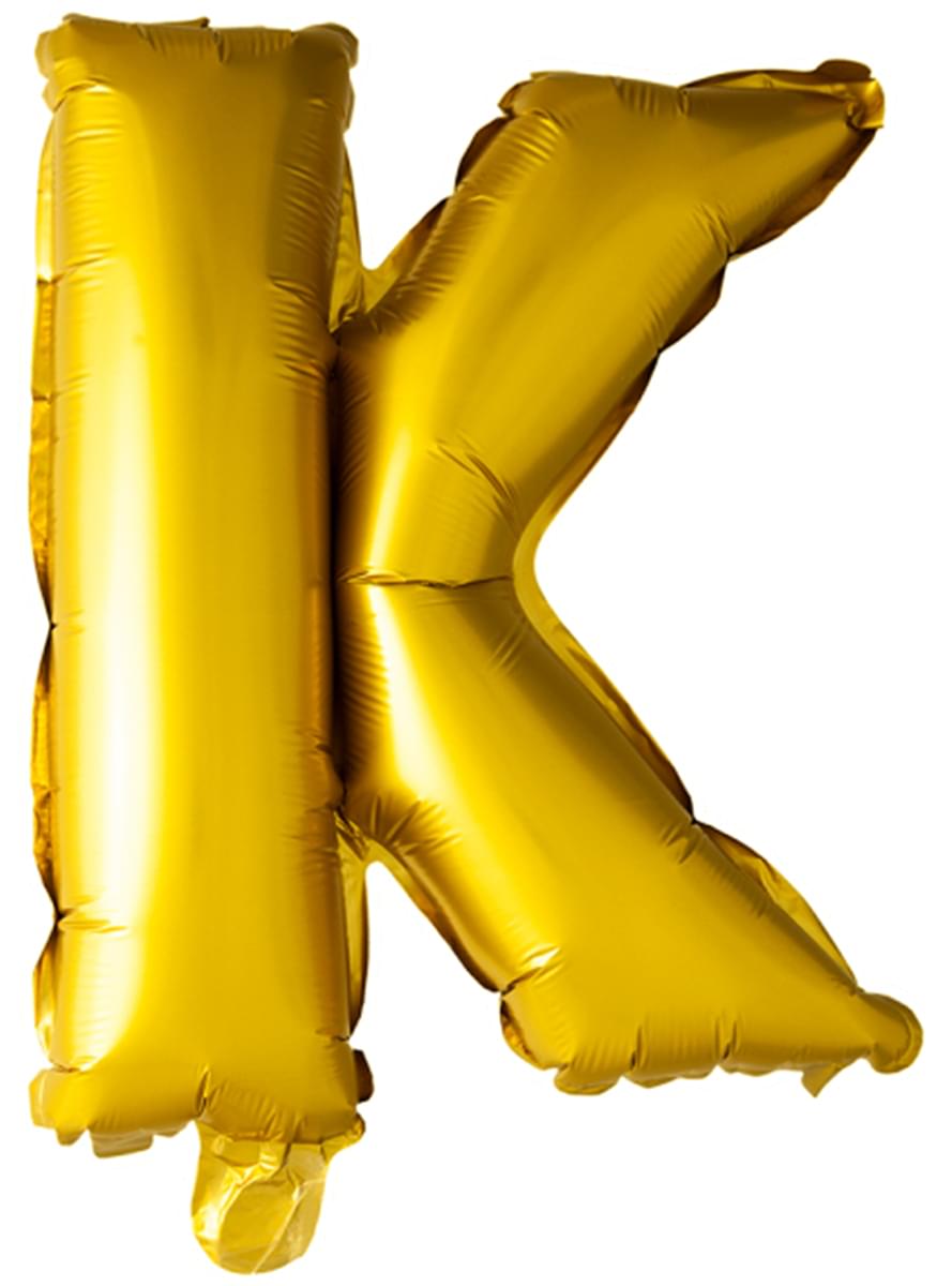 Balon litera K auriu (102 cm)
