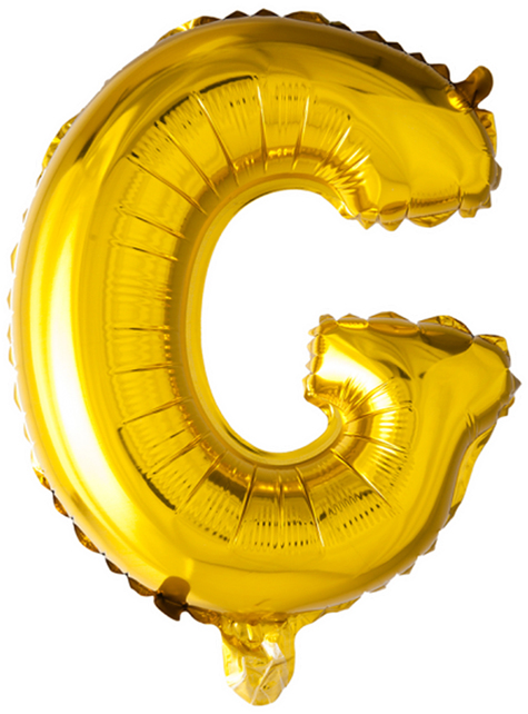 Ballon lettre G doré (102 cm)