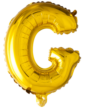 Златист балон буква G (102 cm)