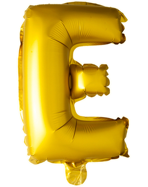 Balon litera E auriu (102 cm)