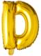 Gold Letter D Balloon (102 cm)
