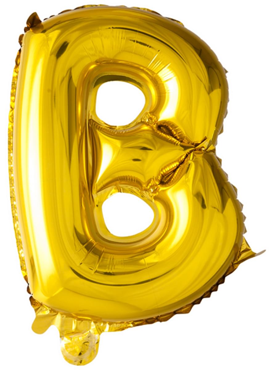 Zlato folijsko balon črka B (102 cm)
