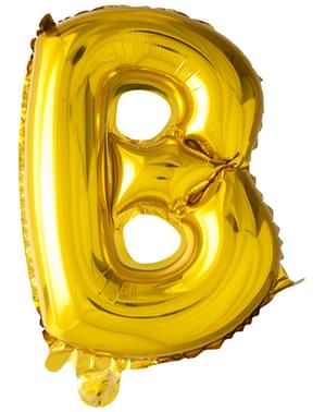 Balon litera B auriu (102 cm)