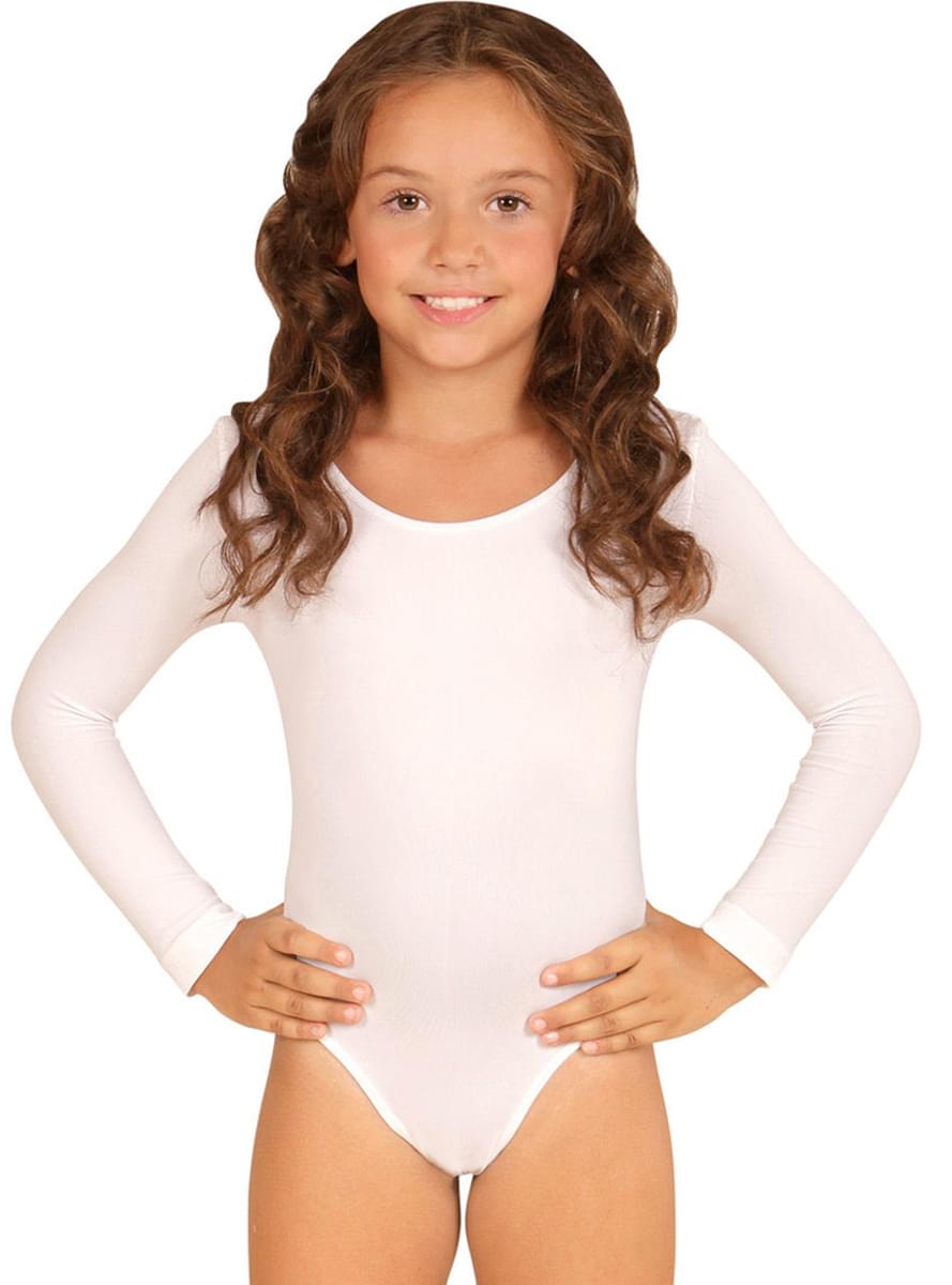 Girl's White Leotard shop online Funidelia.