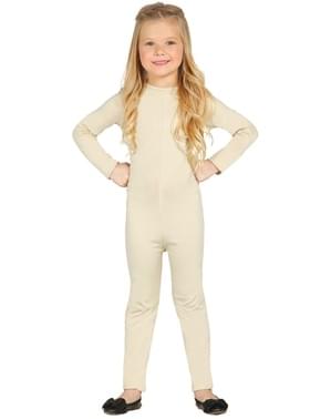 女の子のためのベージュボディースーツ