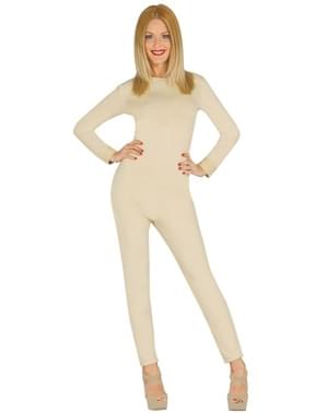 Beige maillot voor vrouw