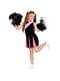 Girls Black and Pink Cheerleader Costume